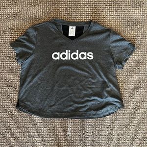 Gray sport shirt with black airy back